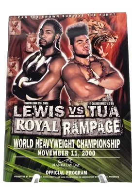 Lennox Lewis vs David Tua Official Boxing Program  Nov 2000 - Image 1 of 3