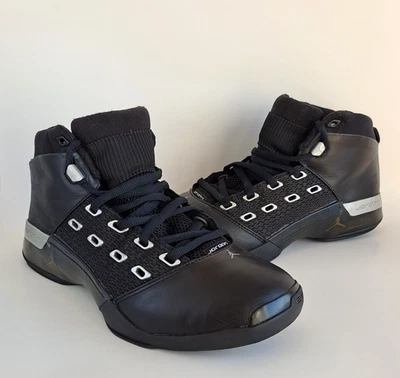 Zapatos de hombre OG 2002 Air Jordan 17 XVII NEGRO METÁLICO PLATEADO talla 10 RARO 302720-041 Foto 1 de 4