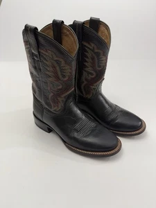 Ariat Herren Heritage Schwarz/Rot Cowboy Western Stiefel Runde Spitze Größe 8 D 53435 - Bild 1 von 14