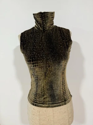 Camiseta sin mangas de terciopelo No Boundaries talla pequeña grunge metálica Foto 1 de 4