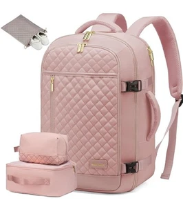 Lovevook Womens Pink 19" Carry On For Airplanes Travel Backpack - Picture 1 of 2