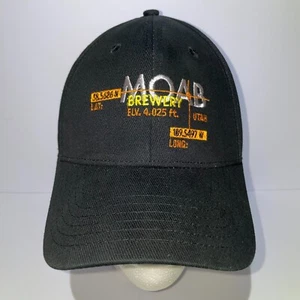 Men's Moab Brewery Baseball Hat Black Strapback Brewery Branding Co - Foto 1 di 6