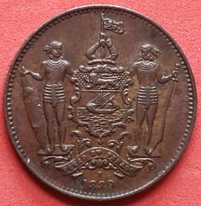 ◇MintSF◇1889-H, One Cent, North Borneo (British Malaysia), Choice Unc., VALUABLE - Picture 1 of 9