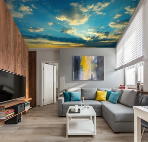 3D White Clouds A4481 Ceiling WallPaper Murals Wall Print Decal Deco AJ WALL Fay - Picture 1 of 5