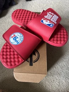 Exclusive Philadelphia Sixers Slides - Size 10 - Brand New - Picture 1 of 3