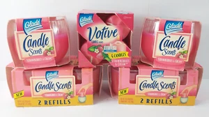 Vintage 1996 Glade Votive Candle Scents Lot STRAWBERRIES & CREAM Air Fresheners - Picture 1 of 6