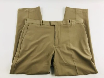 Pantalones de vestir flexibles Van Heusen para mujer talla 36x29 caqui pierna recta dobladillo a 28" Foto 1 de 4