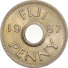 Fiji | 1 Penny Coin | Elizabeth Ii | Km21 | 1954 - 1968