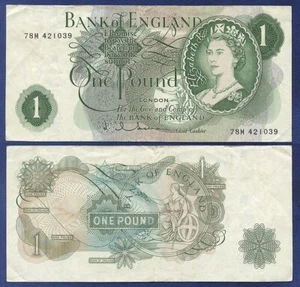 ENGLAND 1 POUND J. Q. Hollom REPLACEMENT NOTE PREFIX 78M - Picture 1 of 1