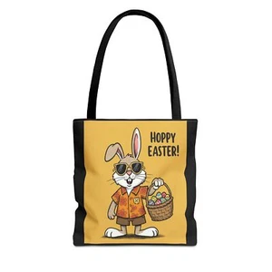 Easter Bunny Tote Bag - Fun Spring Accessory, Hoppy Easter Gift, Shopping Bag, - Picture 1 of 13