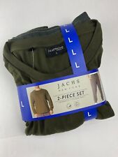 Jachs New York Men's 2-Piece Lounge Set Crew Neck Pants LG - Green/ Charcoal NWT