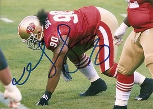 FOTO autografiada por Isaac Sopoaga 49ers 5x7 - Imagen 1 de 1