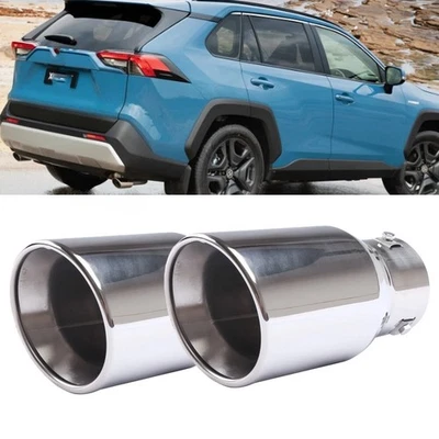 2X Car Exhaust Pipe Tip Rear Tail Throat Muffler For Toyota Rav4 2011-2018 Foto 1 de 4