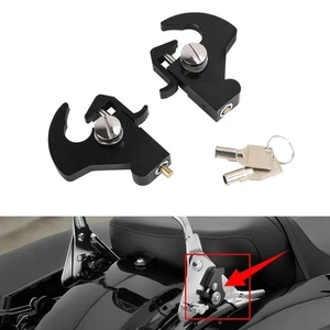 Sissy Bar Luggage Rack Docking Latch Clip w/ Key for Harley Touring Softail Dyna - Picture 1 of 9