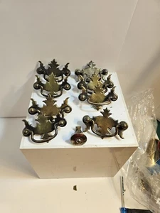 8 tiradores de cajón vintage de piñapple herrajes de diseño ornamentado de metal estaño prensado - Imagen 1 de 3