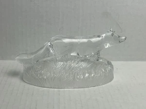 Beautiful D'Arques 8" Fox Clear Crystal Glass with Satin Base Made in France - Picture 1 of 5