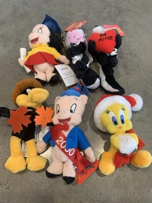 Lote de 6 peluches vintage 1999 Looney Tunes Warner Bros Foto 1 de 4