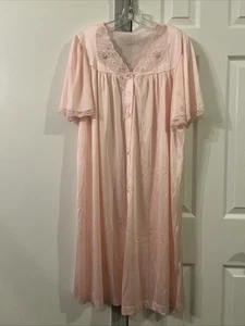 Abito da notte vintage Pinehurst Lingerie manica corta rosa chiaro taglia large - Foto 1 di 8