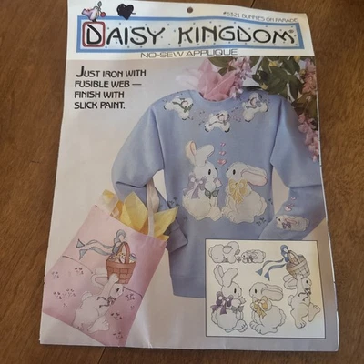 Apliques vintage Daisy Kingdom #6321 "Bunnies On Parade" sin coser Foto 1 de 2