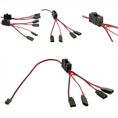 4-way LED Light On/off Controller Switch Y Cable for TRX-4 SCX10 1/10 RC Crawler - Image 1 of 4