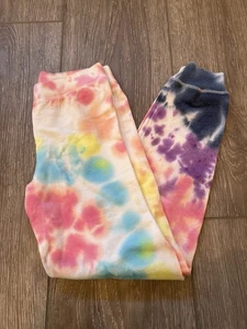 Pantalones deportivos Hanes teñidos a mano para niños tie dye de vellón talla juvenil mediana (YM) - Imagen 1 de 7