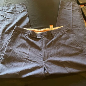Pantalones chinos Michael Kors de algodón/lino azul marino para hombre talla 40 x 32 informales de verano - Imagen 1 de 9