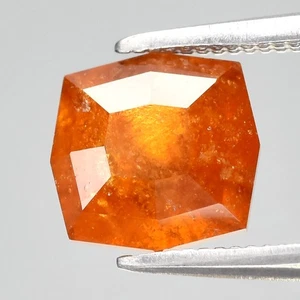 π 1.79ct 6.5x6.5mm Fancy Natural Orange Hessonite Garnet - Tanzania Gemstone - Picture 1 of 4