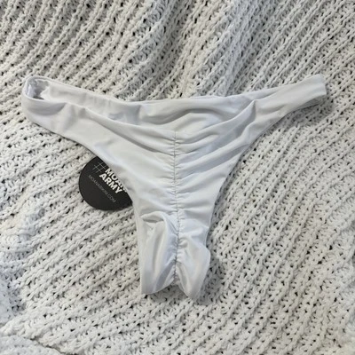 Moana Bikini white super  cheeky Bottoms SZ XL NWT - Image 1 of 4