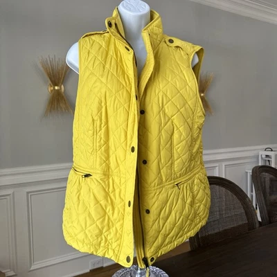 Chaleco Talbots Mujer - Amarillo Acolchado Puffer - Talla Grande Foto 1 de 4