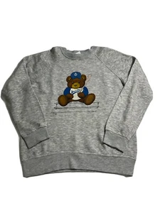 Vintage 80’s Kansas City Royals 1986 Teddy Bear Crewneck Long sleeve Size Large - Picture 1 of 7