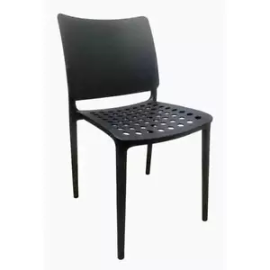 New Dining Chair Outdoor Stackable Franco Cafe Bar Seat Restaurant Bistro Black - Picture 1 of 4