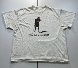 Monty Python And The Holy Grail T-Shirt Men’s XL White ‘Tis But A Scratch 2000s - Picture 1 of 8