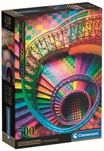NEW Clementoni Jigsaw Puzzle 500 Pieces 35591 Stairs Colorboom Collection - Foto 1 di 2