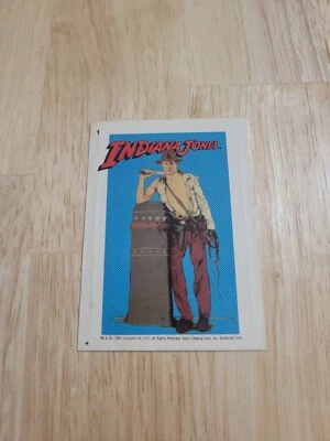 1984 Topps Indiana Jones and the Temple of Doom INDIANA JONES Sticker #1 - Image 1 of 4