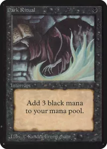 Dark Ritual Limited Edition Alpha HP MTG - Picture 1 of 1