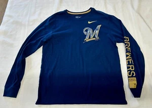 Nike Original MLB Milwaukee Brewers Neugebauer M & Wheat Langarm T-Shirt XL - Bild 1 von 4