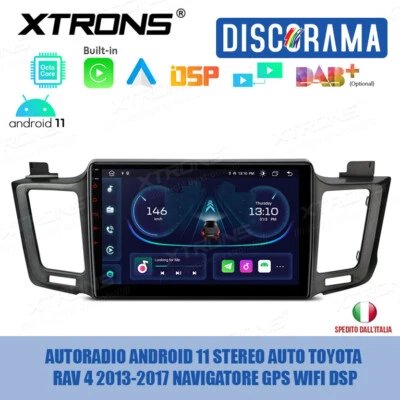 AUTORADIO ANDROID 11 STEREO AUTO TOYOTA RAV 4 2013-2017 NAVIGATORE GPS WIFI DSP - Immagine 1 di 4