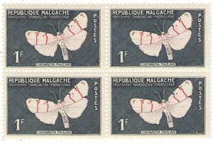 1960 Madagaskar Block: Schmetterlinge und landwirtschaftliche Produkte - Chlonaema paulia - Bild 1 von 1