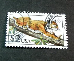 US Stamp Scott# 2482 Bobcat 1990 Used L486 - Picture 1 of 2