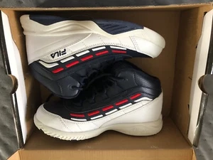 Boys Shoes Size 4.5 Blue White Red Fila Spitfire Athletic Shoes Boys Youth - Picture 1 of 8
