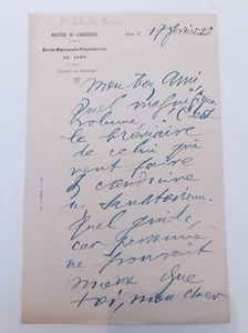 Dr CHARLES PORCHER lettre autographe 3 pages 1926 - Picture 1 of 3