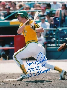 JOE RUDI OAKLAND A'S 72,73,74 WS CHAMPS ACTION SIGNED 8x10 - Picture 1 of 1