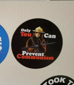ANTI COMMUNISM MAGNET 🧲 3 inch Round - Picture 1 of 12