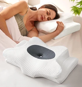 Traum ohne Schmerzen Hals Nackenkissen zum Schlafen, ergonomisches Seitenschläferpil - Bild 1 von 7