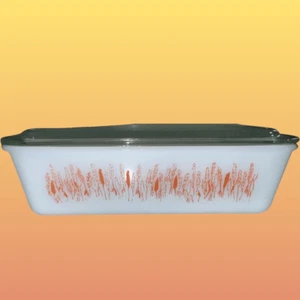 VINTAGE Proctor Silex Slow Cook Dish & Lid 2 Quart WHEAT PATTERN - Picture 1 of 7