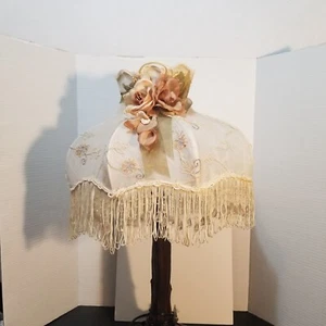 VICTORIAN SYTLE METAL LAMP SHADE FRAME FOR RECOVER, RE PURPOSE CRAFT ETC. - Picture 1 of 5