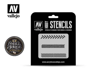 Vallejo Stencils, ST-TX002 - Texture Effects - Tyre Markings. New - Picture 1 of 3