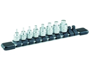 TONE HH208S 8pc Short Hex Socket Set w/ Aluminum Holder 1/4" Drive Japan - Picture 1 of 1