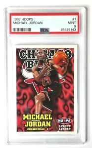 Leader Michael Jordan 1997 Hoops League PSA 9 - Imagen 1 de 3