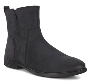 ECCO Touch 15 NIB Women’s Black Leather Side-zip Ankle Boots 41/10-10.5 - Picture 1 of 12